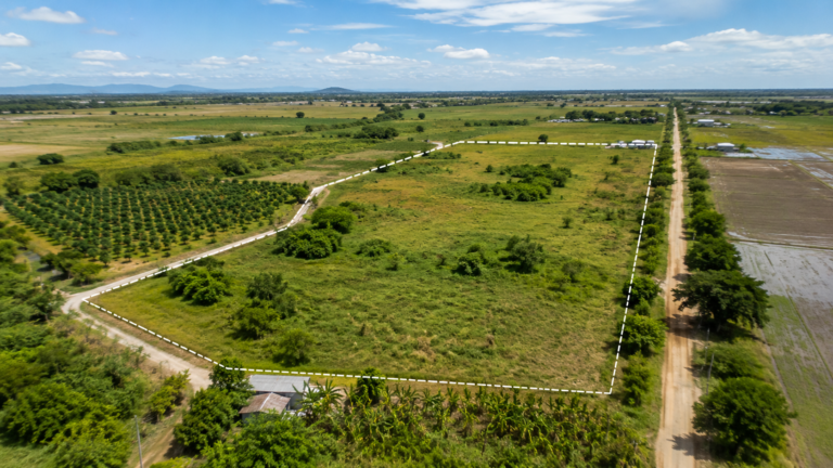 Terreno rural en Daule Ecuador utilizado para avalúo técnico especializado de propiedades rurales y agrícolas